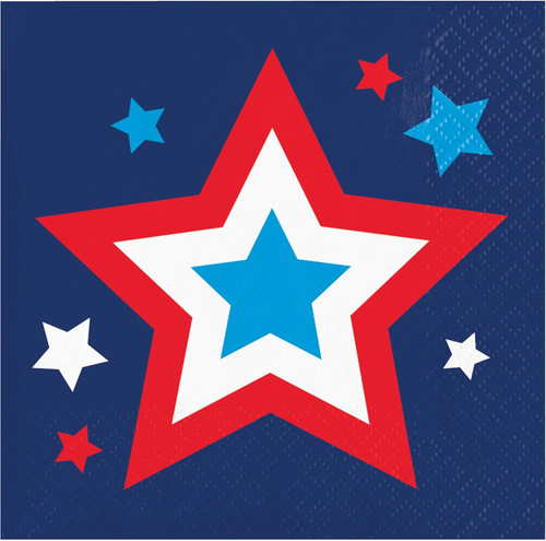 Peace & Patriotism USA Patriotic July 4th Theme Party Paper Beverage Napkins