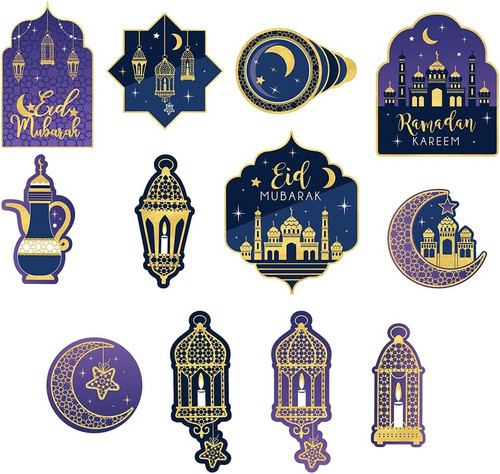 Eid Mubarak Celebration Ramadan Religious Theme Party Decoration Cutouts