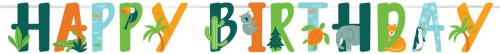 World Adventure Jungle Safari Animal Birthday Party Decoration Ribbon Banner