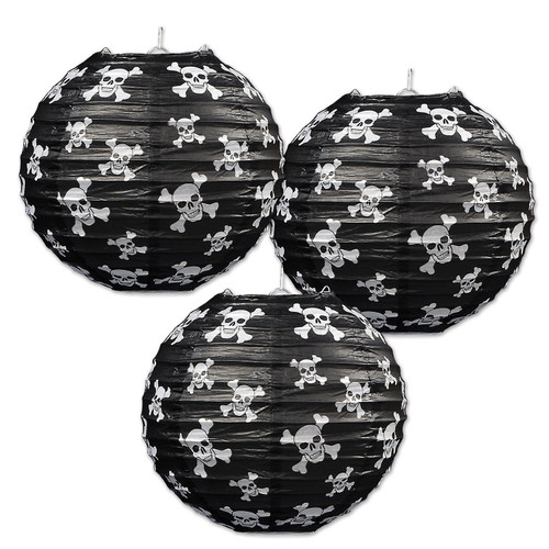 Pirate Caribbean Skull Crossbone Theme Birthday Party Decoration Paper Lanterns
