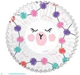 Llama Fun Exotic Animal Fiesta Kids Birthday Party Decoration Baking Cups