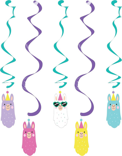 Llama Party Animal Cute Kids Birthday Party Hanging Decoration Dizzy Danglers