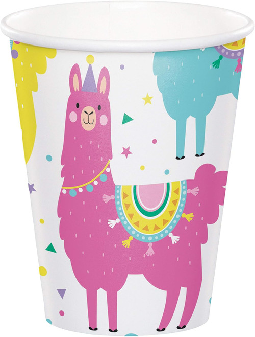 Llama Party Animal Cute Kids Birthday Party 9 oz. Paper Cups