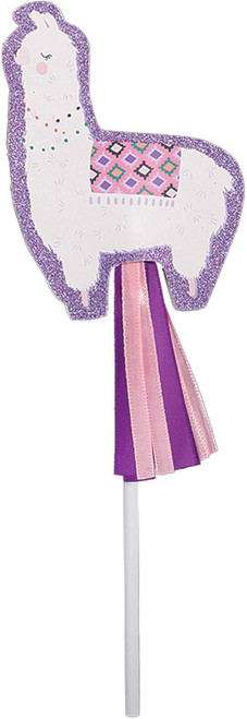 Llama Fun Exotic Animal Fiesta Kids Birthday Party Favor Glitter Paper Wands
