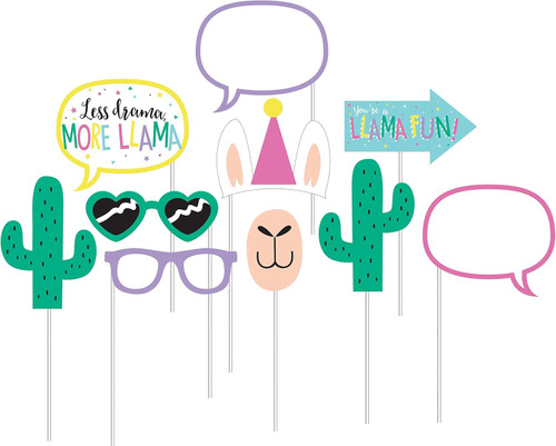 Llama Party Animal Cute Kids Birthday Party Decoration Photo Booth Props