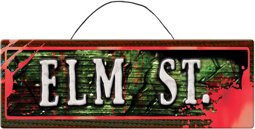 Elm Street Sign Halloween Party Hanging Wall Decoration Cardboard Sign