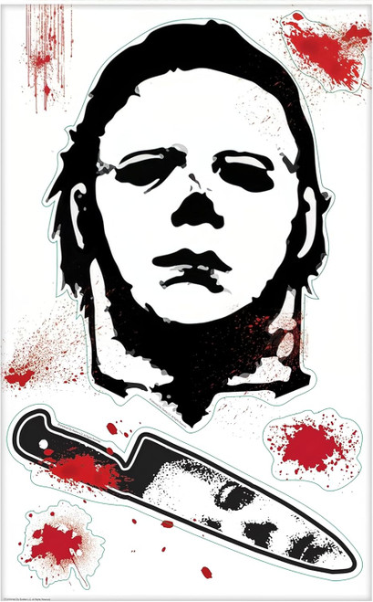 Halloween II Movie Haunted House Party Hanging Wall Decoration Glass Grabber