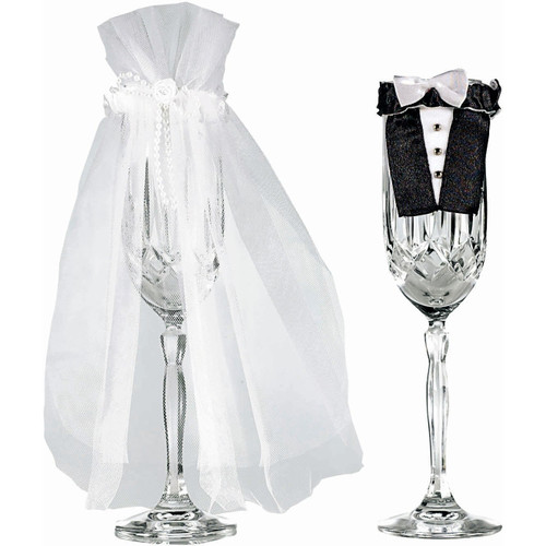 Formal Wear Shower Wedding Engagement Party Champagne Flute Decorations