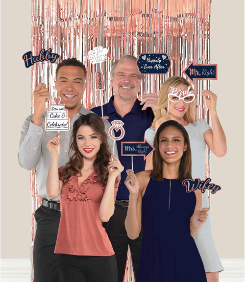 Navy Bride Bridal Shower Wedding Theme Party Decoration Deluxe Selfie Scene Kit
