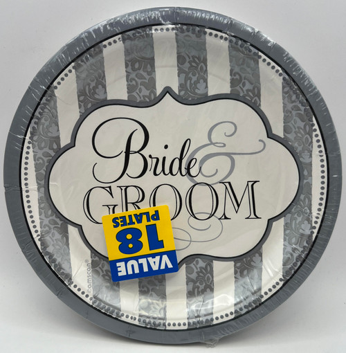 The Bride & Groom Bridal Shower Wedding Party 7" Paper Dessert Plates