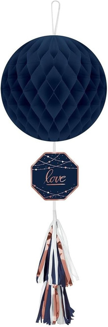 Navy Bride Bridal Shower Wedding Theme Party Honeycomb Tassel Decoration