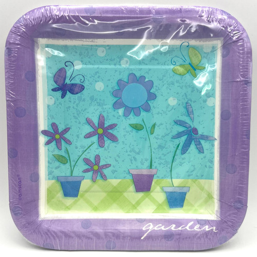 Garden Blossoms Wedding Spring Flower Floral Theme Party 7" Paper Dessert Plates