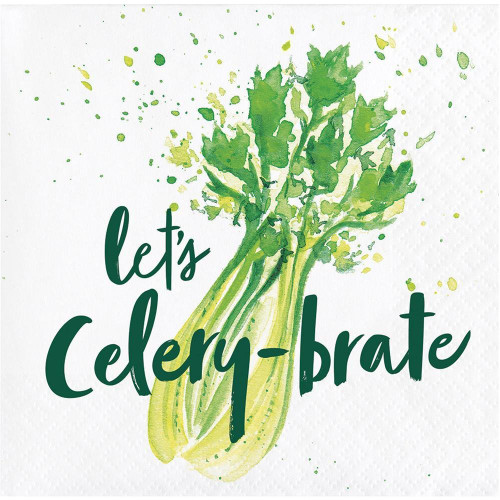 Garden Humor Food Kitchen Picnic Spring Theme Party Beverage Napkins CELERY