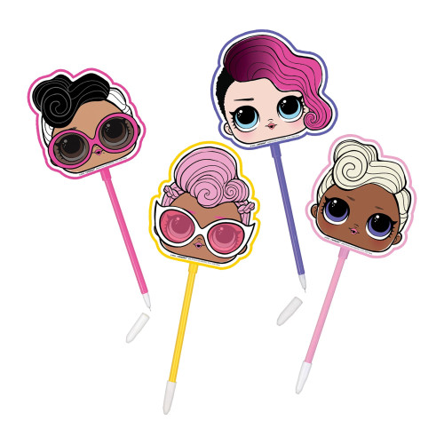 LOL Surprise Together, 4 Eva! Doll Girls Kids Birthday Party Favor Pens