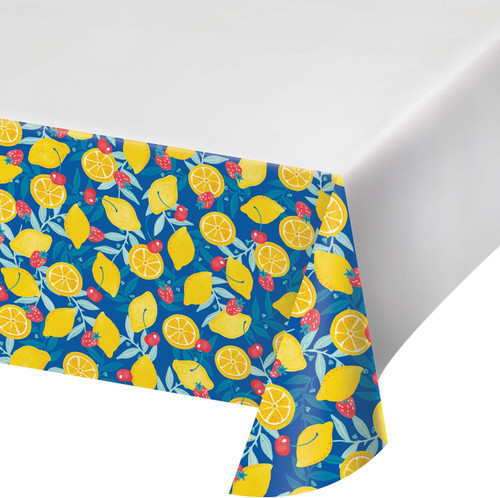 Fresh Fruits Lemon Picnic Summer Luau Theme Party Decoration Paper Tablecover