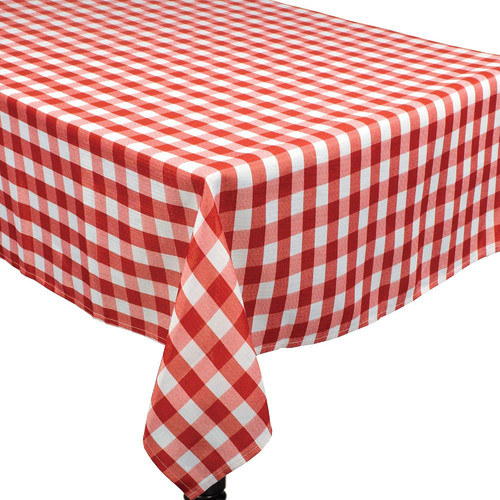 Red Gingham Cookout BBQ Picnic Party Decoration 84" x 60" Fabric Tablecover