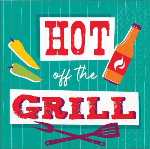 Backyard Bash BBQ Picnic Summer Cookout Theme Party Paper Beverage Napkins