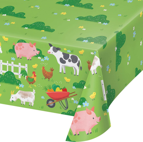 Farm Animals Barnyard Theme Barn Kids Birthday Party Decoration Paper Tablecover