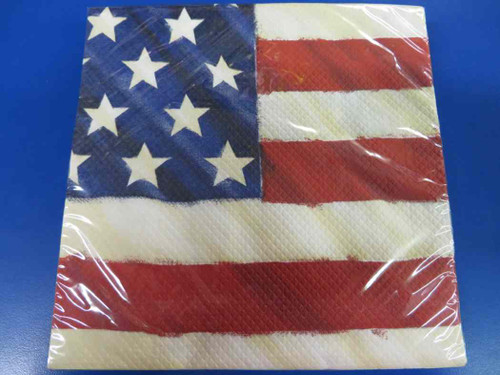 Rustic Flag 4th of July Party Luncheon Napkins