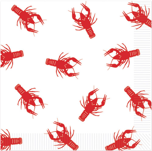 Crawfish Cookout Boil Summer Luau Theme Party Paper Beverage Napkins