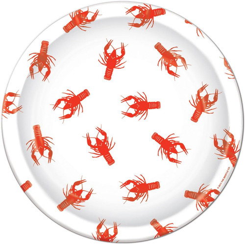 Crawfish Cookout Boil Summer Luau Theme Party 9" Paper Dinner Plates