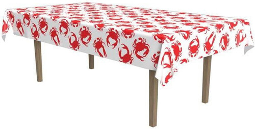 Crab Boil Cookout Summer Luau Theme Party Decoration Plastic Tablecover