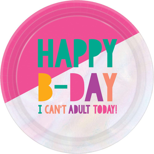 Young and Fab Over the Hill Adult Birthday Party 9" Paper Dinner Plates