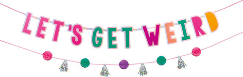 Young and Fab Over the Hill Birthday Party Decoration Let's Get Weird Banner Kit