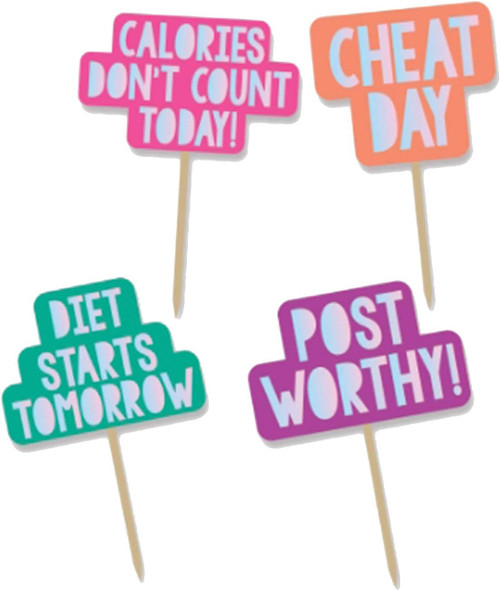 Young and Fab Over the Hill Adult Birthday Party Decoration Food Picks