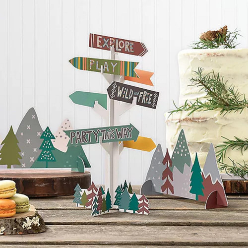 Wilderness Adventure Outdoors Camping Birthday Party Table Decorating Kit