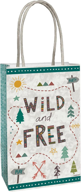 Wilderness Adventure Outdoors Camping Birthday Party Favor Paper Kraft Bags