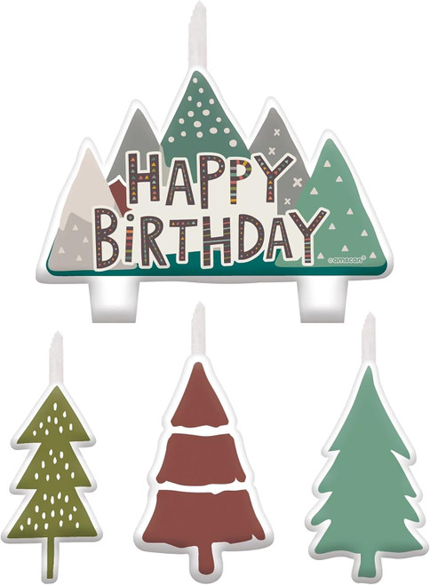Wilderness Adventure Outdoors Camping Birthday Party Decoration Cake Candles