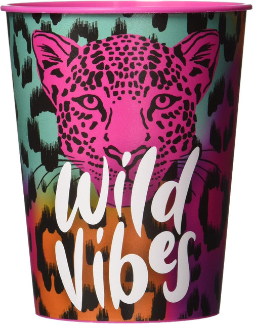 Wild Child Rainbow Cheetah Animal Print Birthday Party Favor 16 oz. Plastic Cup