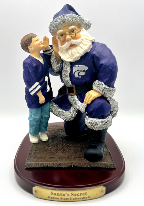 Kansas State Wildcats NCAA College Gift Collectible Santa's Secret Figurine