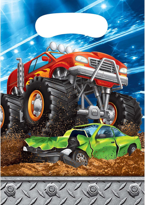 Monster Truck Rally Big Jam Trucks Kids Birthday Party Favor Sacks Loot Bags
