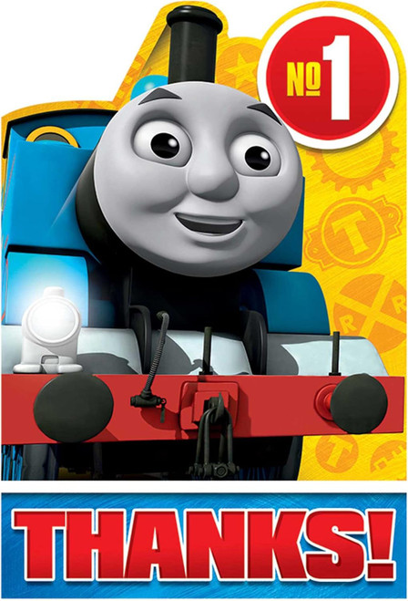 Thomas All Aboard Tank Engine Train Kids Birthday Party Thank You Notes Cards