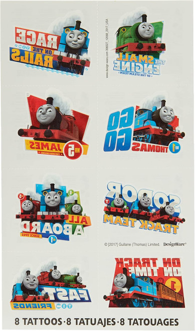 Thomas All Aboard Tank Engine Train Kids Birthday Party Favor Temporary Tattoos