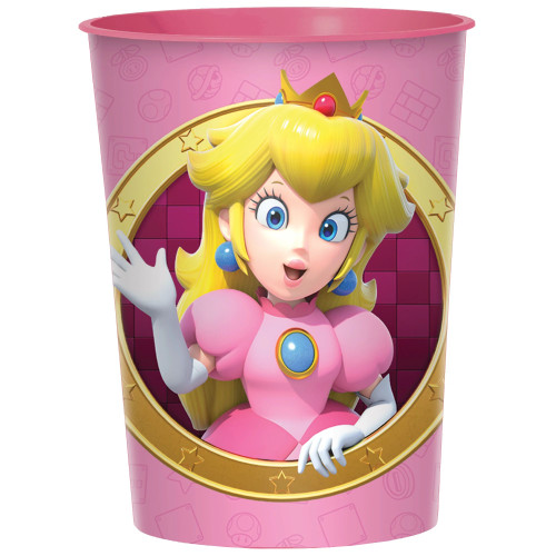 Super Mario Brothers Nintendo Game Birthday Party Favor 16 oz. Plastic Cup PEACH