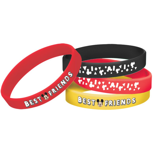 Mickey Mouse Forever Disney Cartoon Kids Birthday Party Favor Rubber Bracelets