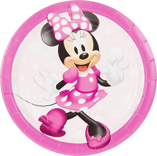 Minnie Mouse Forever Disney Cartoon Kids Birthday Party 7" Paper Dessert Plates
