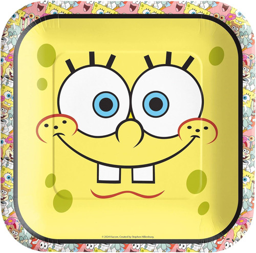 SpongeBob SquarePants Nick Jr Kids Birthday Party Favor 9" Paper Dinner Plates