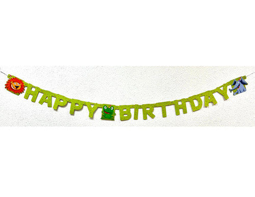 Jungle Frolic Wild Safari Animals Kids Birthday Party Decoration Jointed Banner