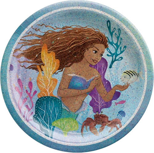 Little Mermaid Movie Disney Ariel Kids Birthday Party 7" Paper Dessert Plates
