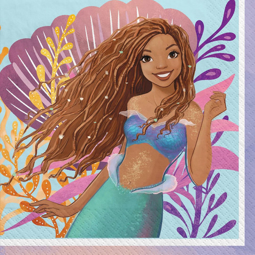 Little Mermaid Movie Disney Ariel Kids Birthday Party Paper Luncheon Napkins