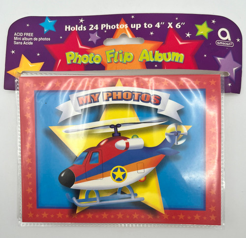 Rescue Team Police Fire EMT Vehicles Birthday Party Picture Photo Flip Album