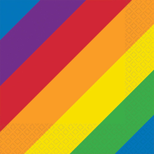 Rainbow Gay Pride Love is Love Birthday Theme Party Paper Beverage Napkins