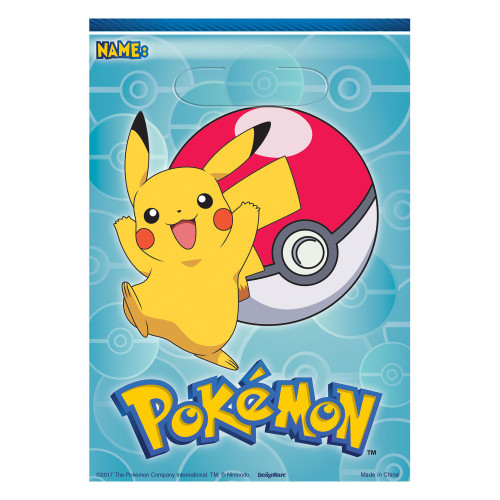 Pokemon Universe Nintendo Game Kids Birthday Party Favor Sacks Loot Bags