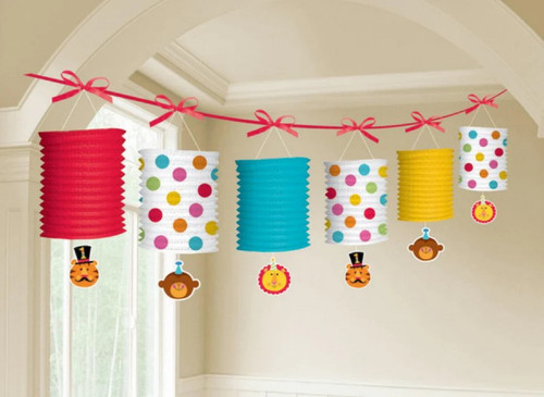 Fisher Price First 1st Birthday Circus Party Decoration Paper Lantern Garland
