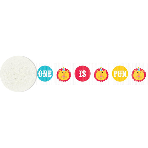 Fisher Price First 1st Birthday Circus Toy Party Decoration Crepe Paper Streamer