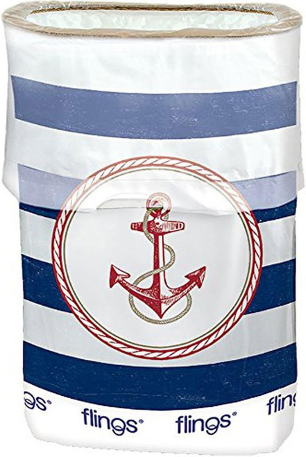 Nautical Anchor Sailing Summer Luau Theme Party Decoration Fling Bin Trash Can